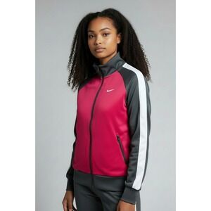 Nike Vintage Pink/Gray Full Zip Track Jacket, Womens Medium